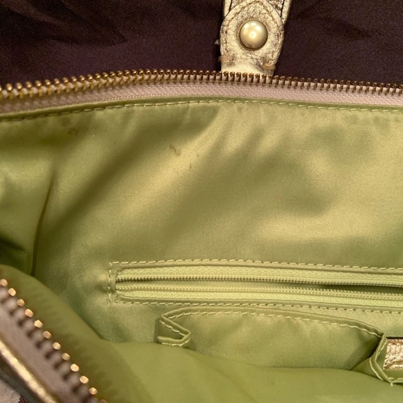 Coach Poppy Legacy Stripe Glam Tote & Wallet - Picture 7 of 8